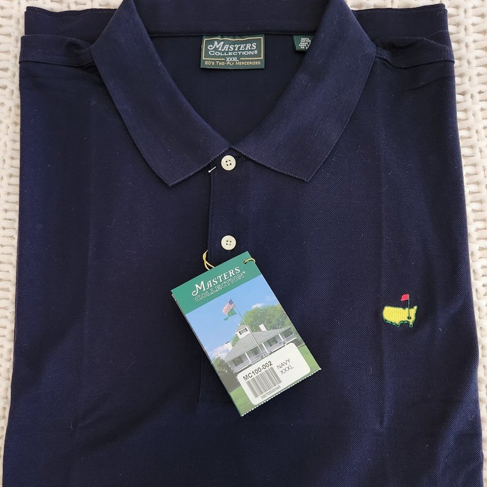 NWT Masters Navy Blue Polo Shirt 3XL XXXL